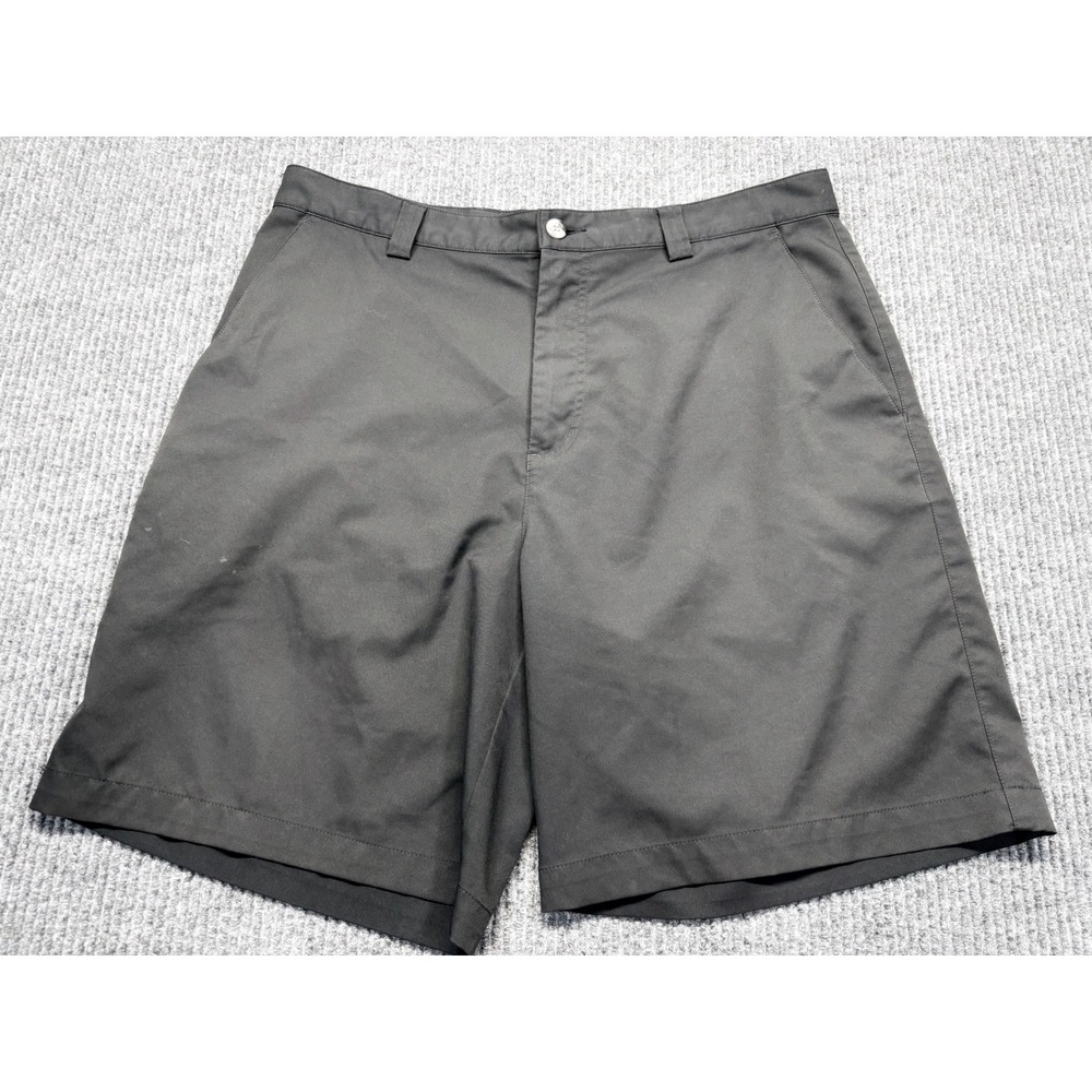 Adidas Mens Golf Shorts Black 9 Inch Inseam Flat Front Athletic Performance 36